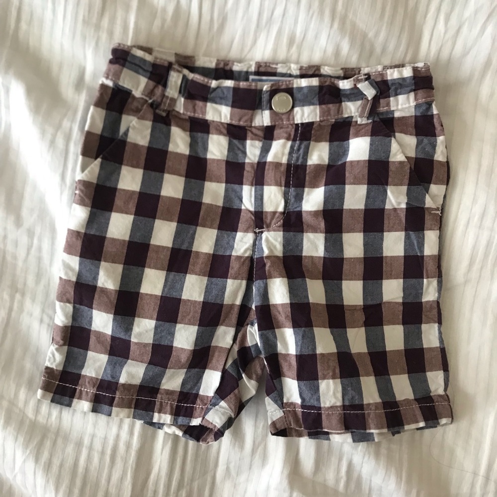 Jacadi boys plaid shorts 24M